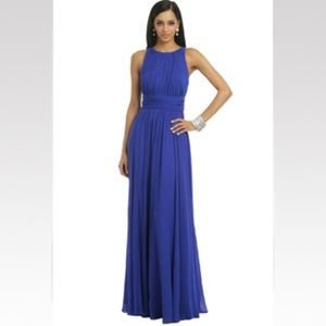 NWT BADGLEY MISCHKA CORUNDUM SAPPHIRE GOWN SIZE 6